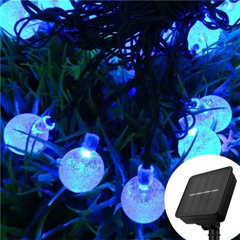 Outdoor Solar Bubble Ball LED String Lights Waterproof Garden Yard Party Decor