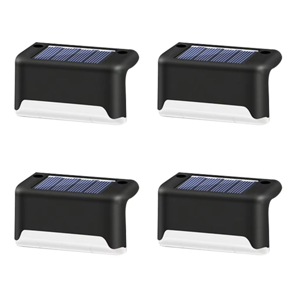 Solar Warm White Super Bright Outdoor Step and Fence LED Lights IP65 Waterproof Garden Patio Wall Lamp