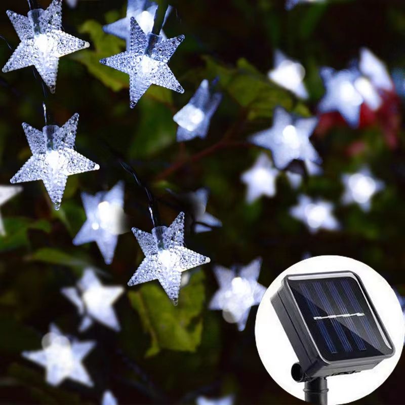 Solar Star String Lights 16.4ft / 23ft / 39.4ft Outdoor LED Fairy Lights for Garden Patio Christmas Wedding Decor