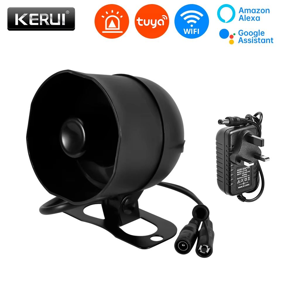 KERUI Smart Tuya WiFi Home Alarm System With 120dB Siren, Motion & Door Sensors
