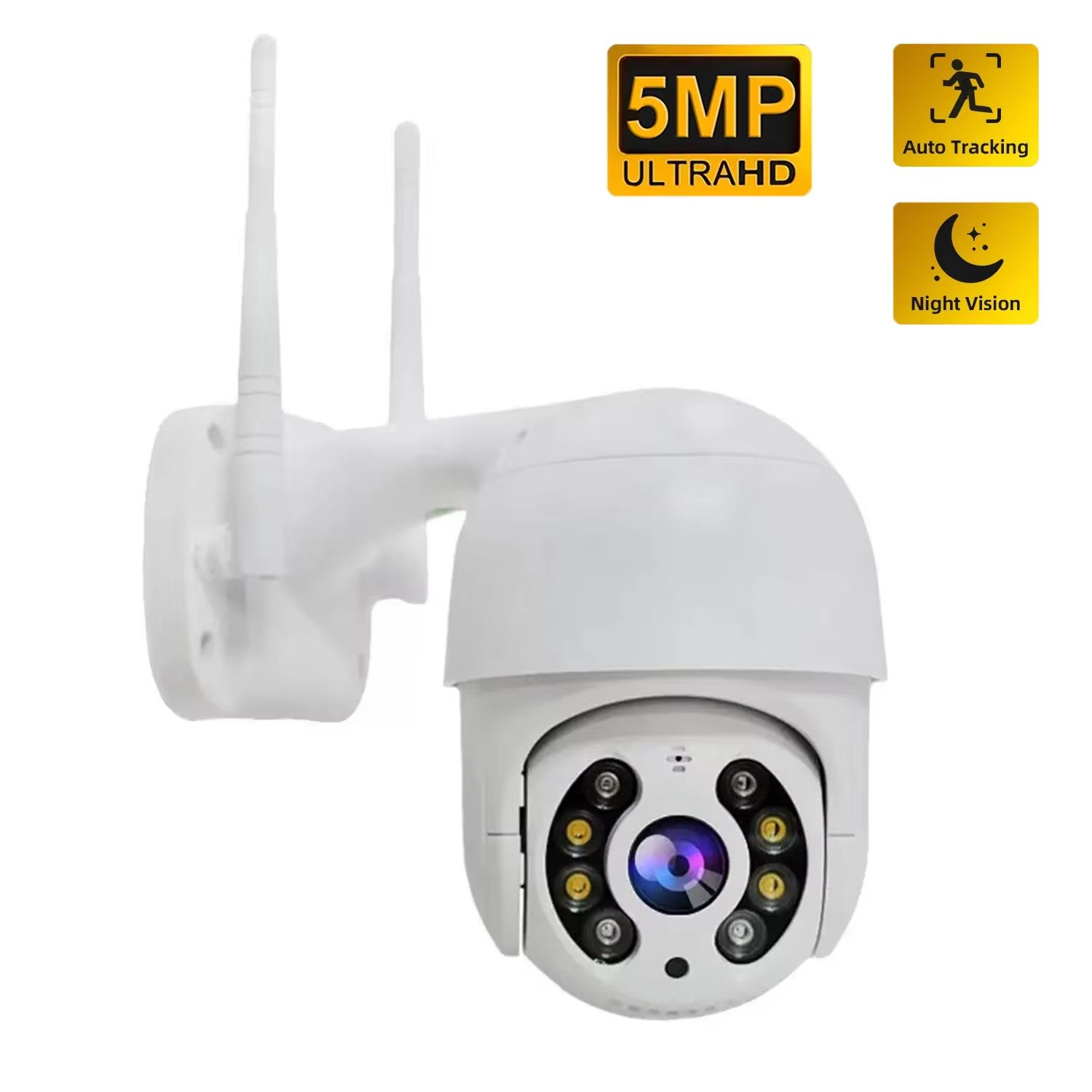8MP 4K Outdoor WiFi PTZ Security Camera with AI Auto Tracking and Color Night Vision