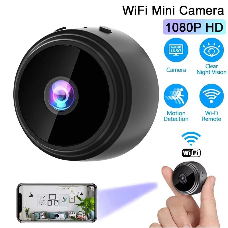 A9 1080P WiFi Mini Wireless Security Camera with Night Vision and Remote Monitoring