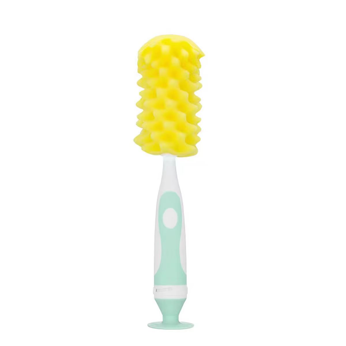 2-in-1 Soft Touch Sponge Baby Bottle Brush with Nipple Brush & Suction Cup