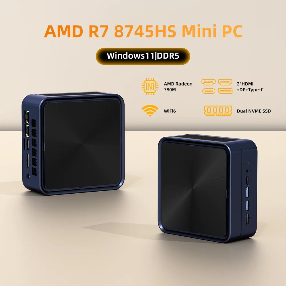 ZXIPC Ryzen Mini PC Compact Desktop with DDR5 and 4K Support