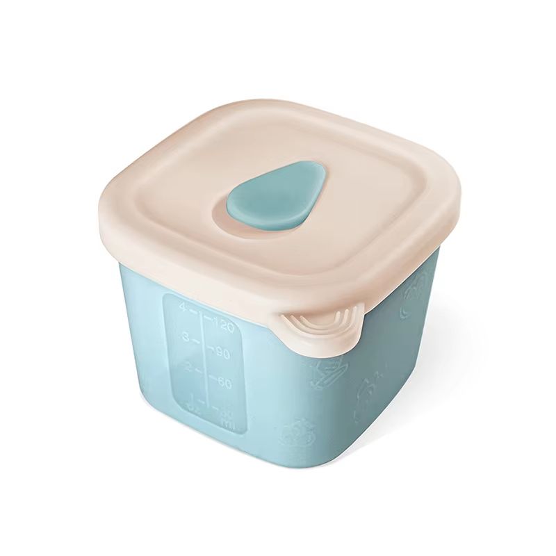 4 fl oz Silicone Baby Food Storage Container Reusable Freezer Safe Infant Snack & Puree Pot