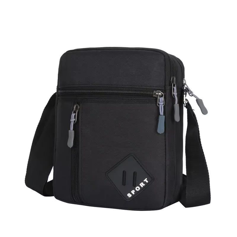 Men's Oxford Cloth Messenger Bag Simple Casual Business Crossbody Shoulder Bag for Work and Travel