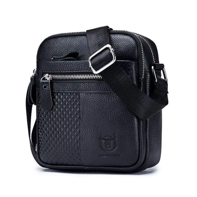 BULLCAPATIN Men's Genuine Leather Messenger Bag Shoulder Briefcase Satchel