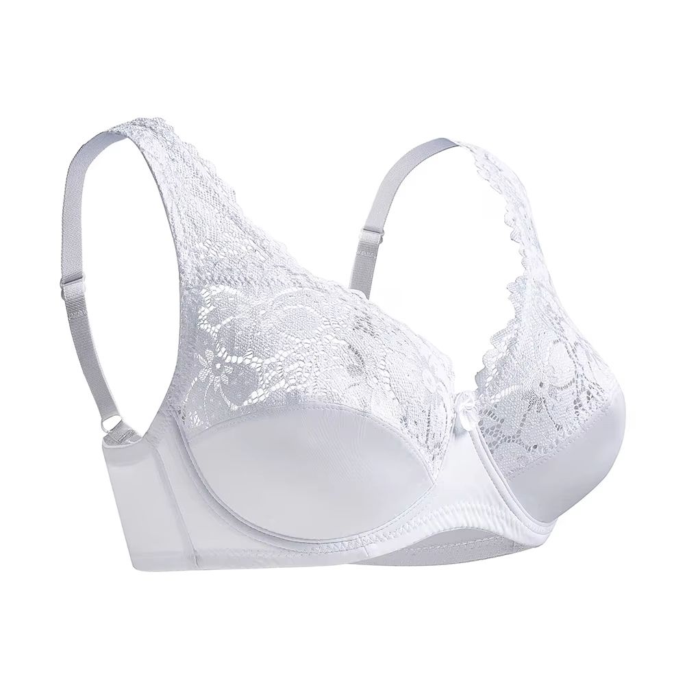 Floral Lace Plus Size Underwire Bra for Women