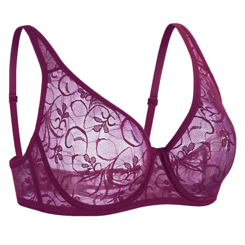 Elegant Curve Lace Underwired Bra for Plus Size Women