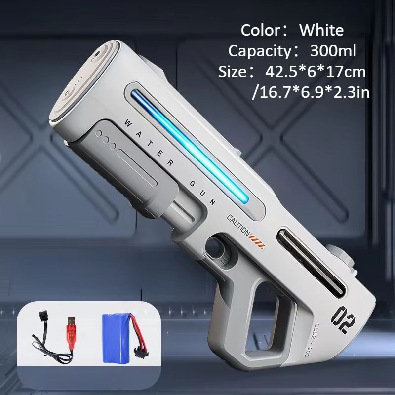 Electric LED Water Gun Toy with High-Pressure Spray for Outdoor Fun