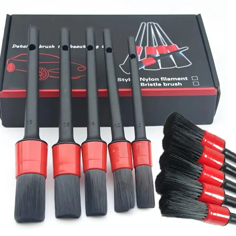 Automotive Detailing Brush Set for Car Cleaning Interior and Exterior