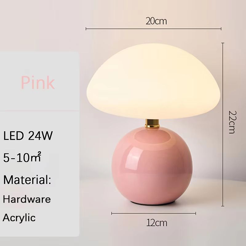 USB Powered Decorative LED Table Lamp – Stylish Room, Desk, and Night Light in Pink Orange Red White Beige