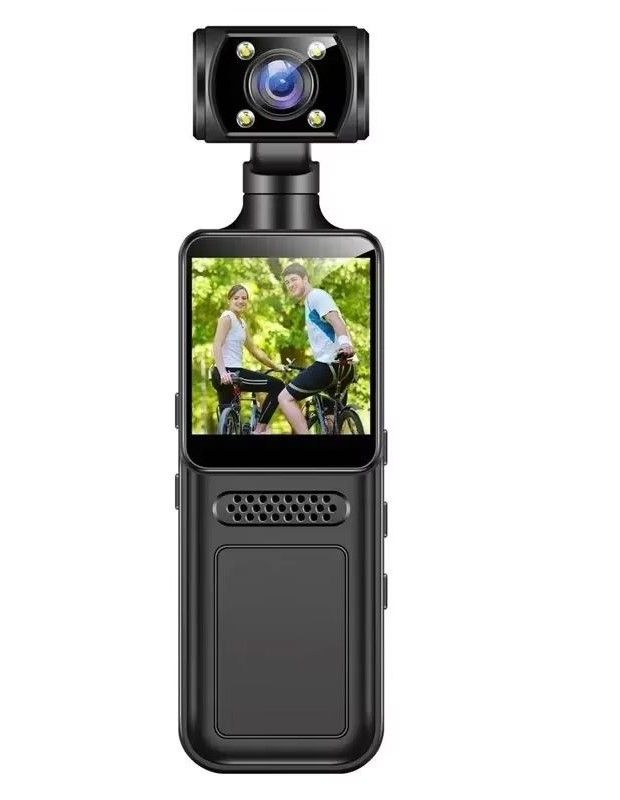 8K HD Pocket Camera – 180° Rotating Mini Handheld Camera with Night Vision for Outdoor Sports & Travel