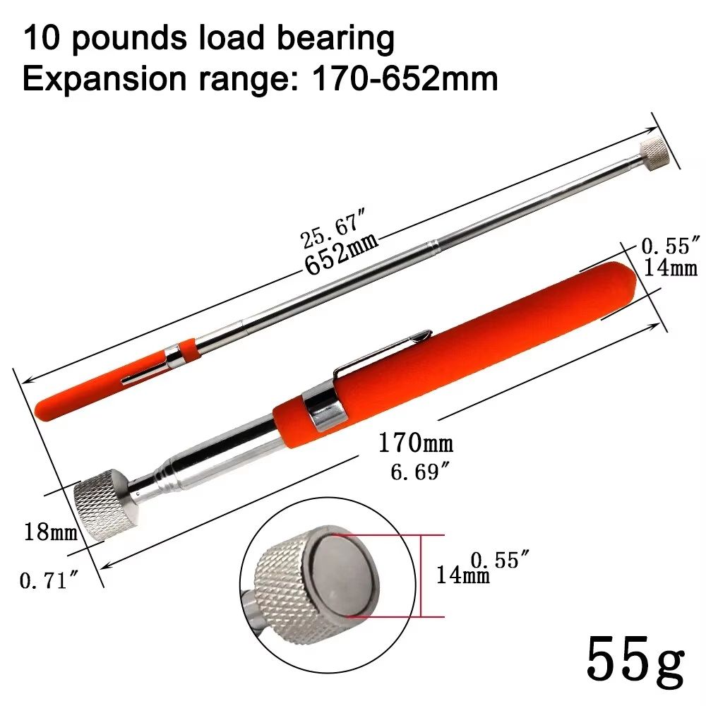 MagnaReach Retractable Magnetic Pickup Tool for Automotive and DIY Repairs