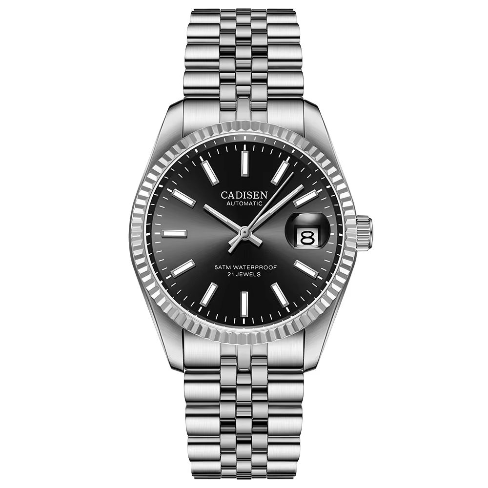 CADISEN Automatic Mechanical Watch for Men Stainless Steel Luxury Waterproof Business Wristwatch