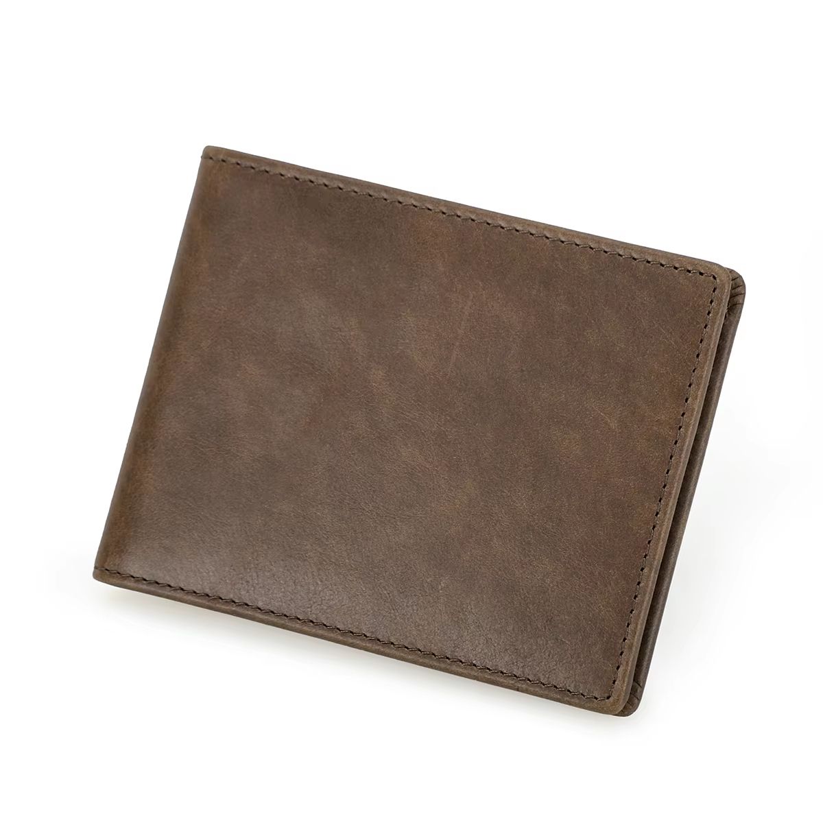 Slim Genuine Leather Bifold Wallet for Men with Card Holder