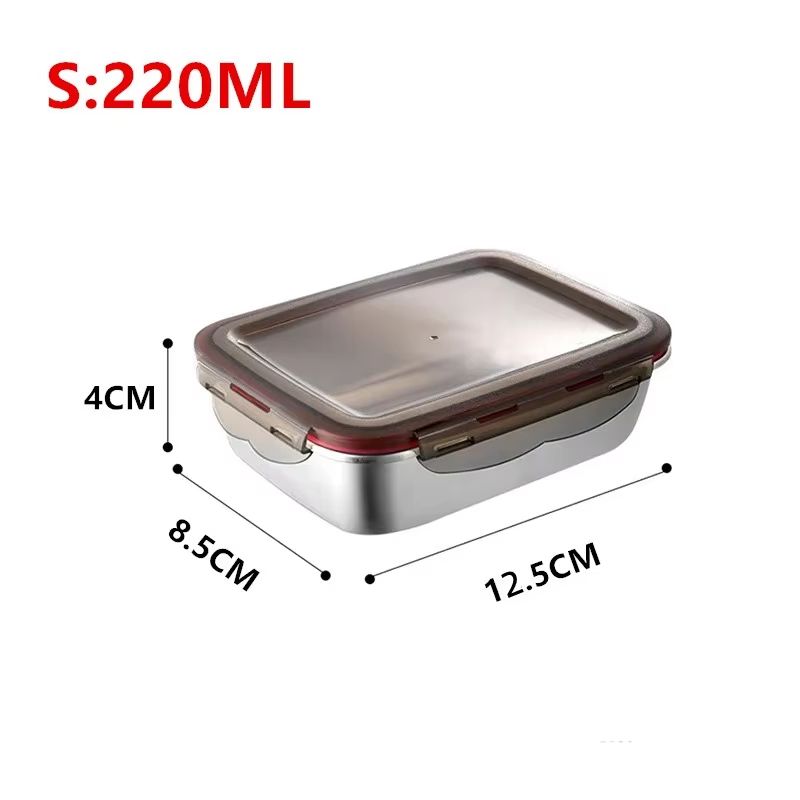 304 Stainless Steel Leakproof Bento Lunch Box Travel Food Storage Container