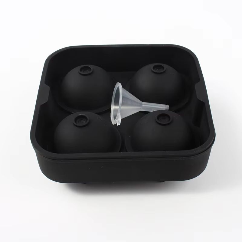 Large Silicone Ice Ball Maker 3D Round Whiskey Ice Sphere Mold Cocktail Bar Ice Cube Tray