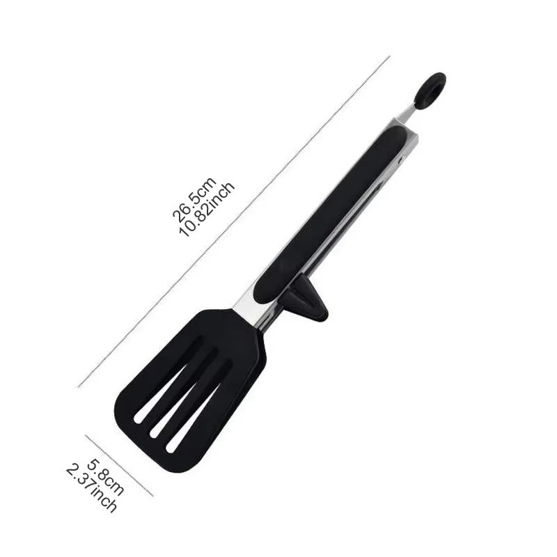9 Inch Stainless Steel Kitchen Tongs with Silicone Tips for Cooking and BBQ