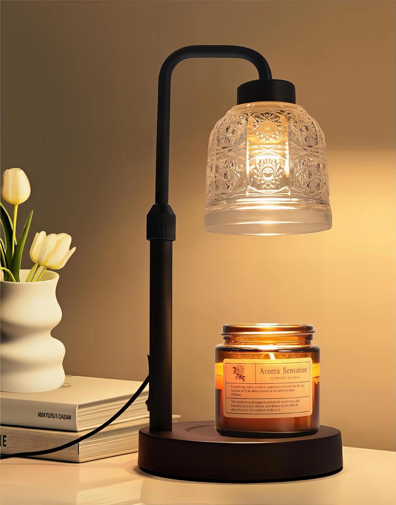 Dimmable Candle Warmer Lamp with Timer Electric Wax Melt Fragrance Warmer Home Decor Gift