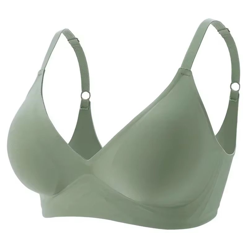 Seamless Wireless Sleep Bra with Removable Pads Soft Latex Jelly Bra Comfortable Seamless Bralette
