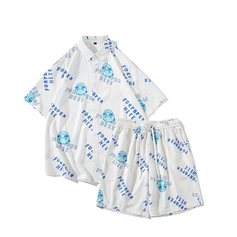 Men's Hawaiian Shirt and Shorts Set – Quick Dry Summer Beach Outfit 2 Piece