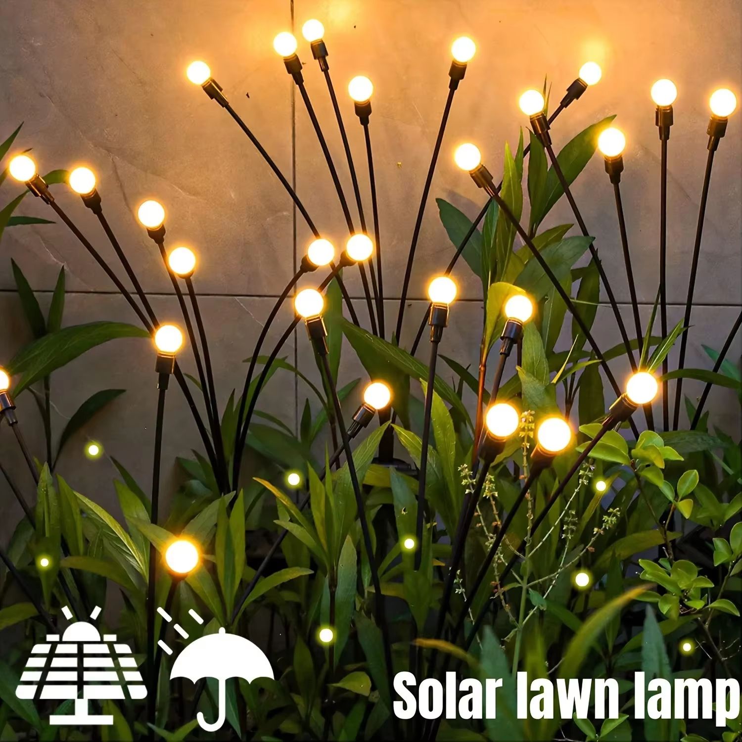 Dancing Firefly Solar Garden Lights Outdoor Swaying LED Patio & Pathway Decor