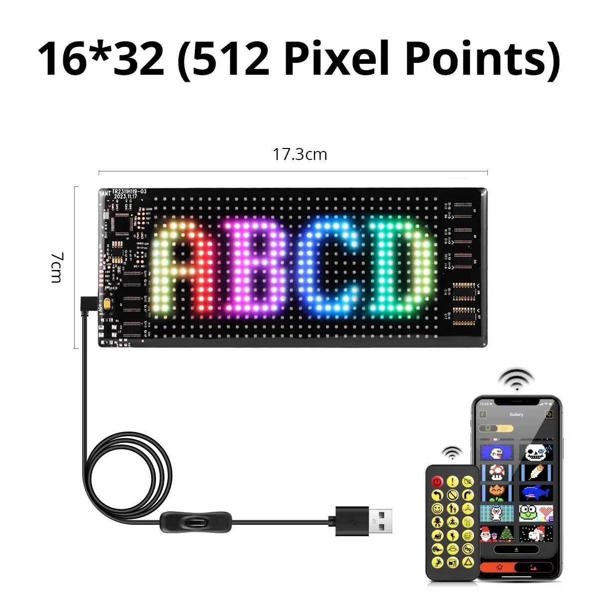 Programmable LED Scrolling Sign Panel - LED scrolling advertising sign with Bluetooth App Control