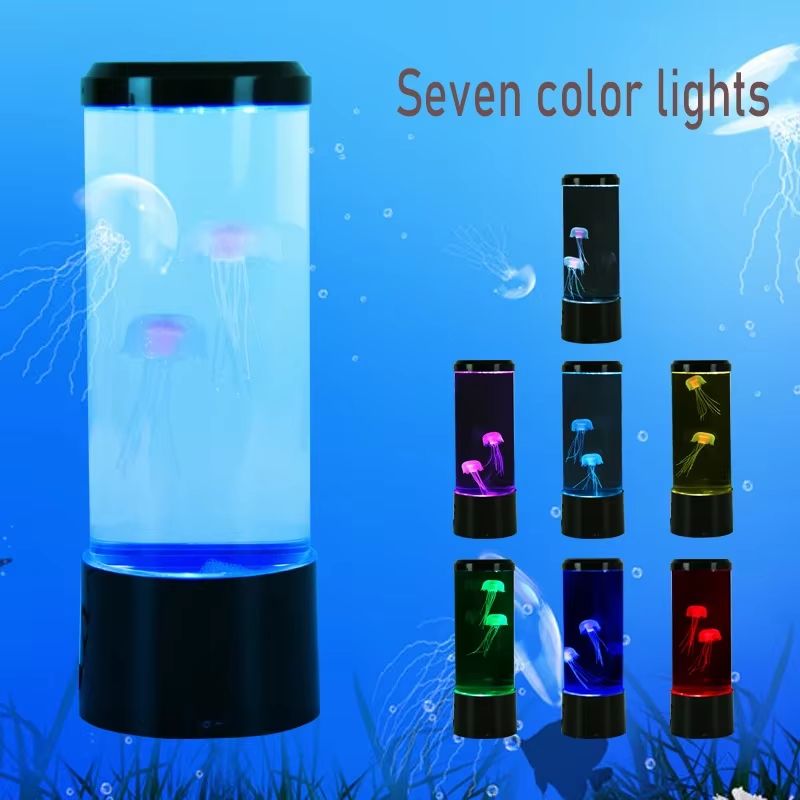 Jellyfish LED Night Light RGB Color Changing Aquarium Lamp with Remote
