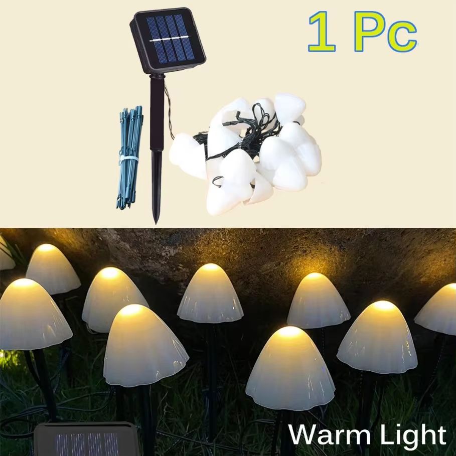 Solar Mushroom Garden Lights Waterproof LED Outdoor Pathway Decor