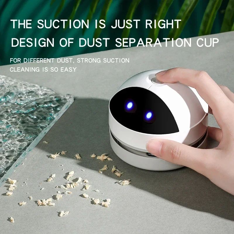 Mini Desktop Vacuum Cleaner Wireless Keyboard Vacuum USB Rechargeable Portable Dust Remover