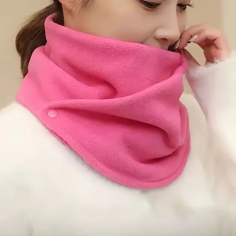 Women's Lamb Fleece Neck Warmer Snood Plush Fake Collar Winter Scarf One Size