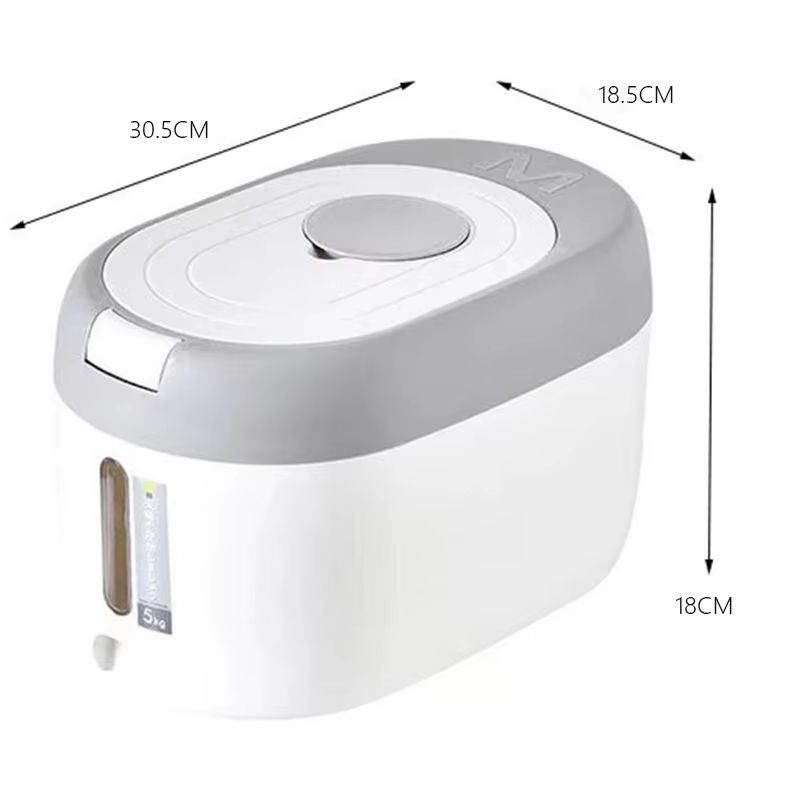 11lb 22lb Rice Dispenser Airtight Kitchen Storage Container with Measuring System