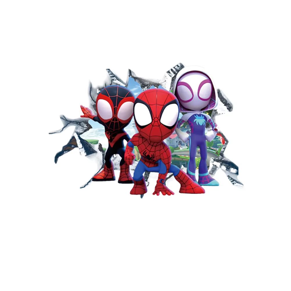 Cute Spiderman Wall Stickers for Kids Room Removable Cartoon Superhero Decor