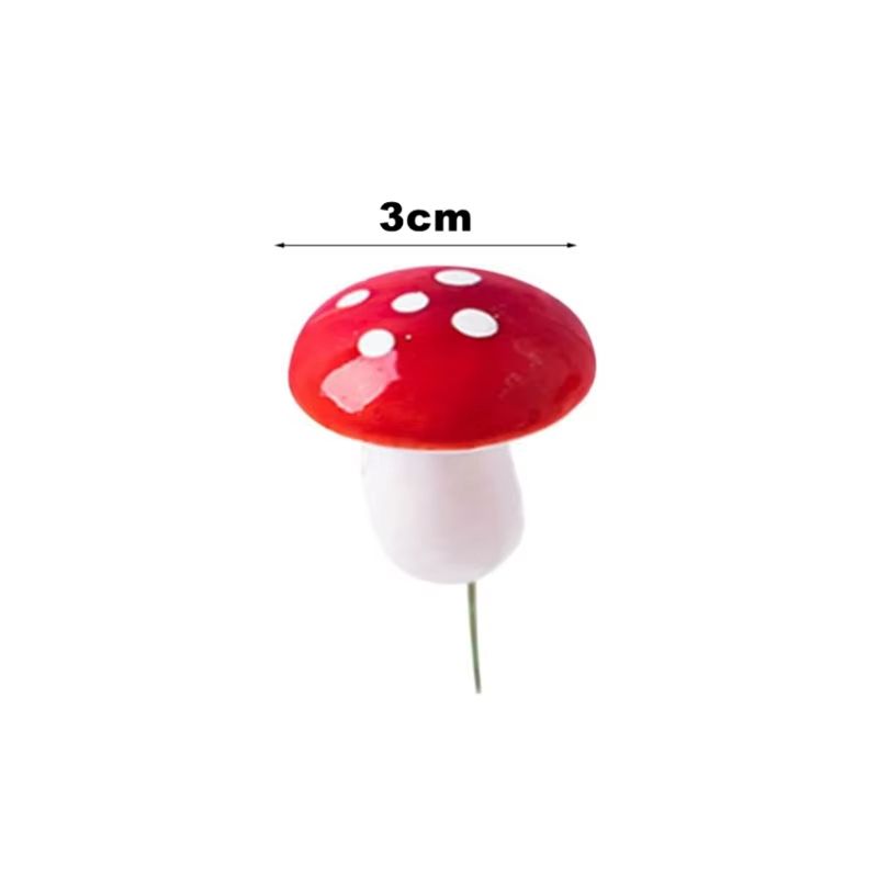 Mini Artificial Mushroom Garden Decor Set for Fairy, Bonsai and DIY Micro Landscapes