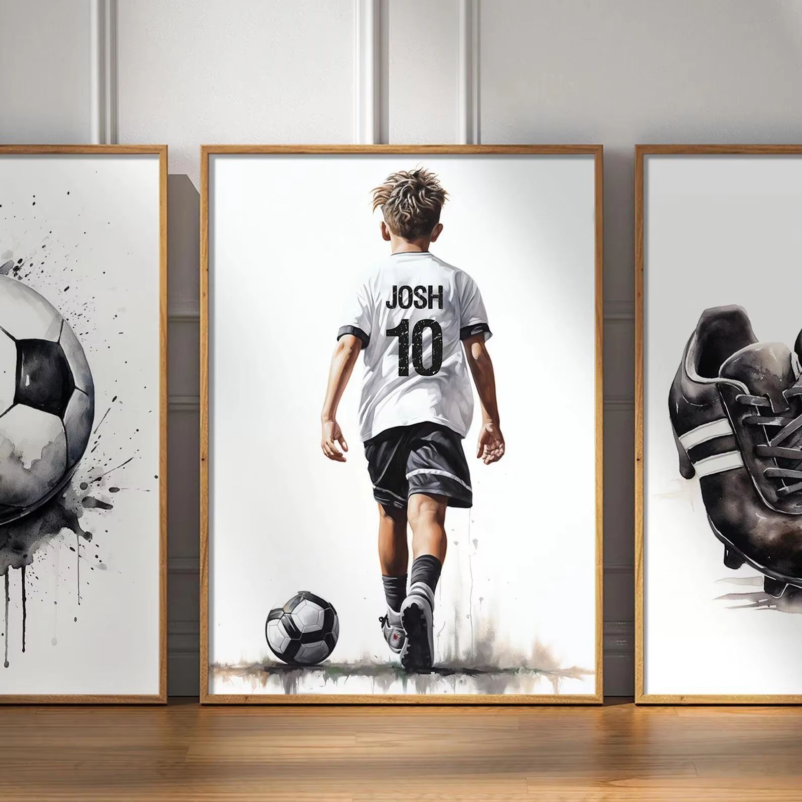 Personalized Football Player Poster Custom Name Soccer Wall | Inspire ...