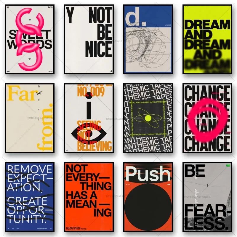 Modern Inspirational Quotes Canvas Wall Art Poster for Styli | Inspire ...