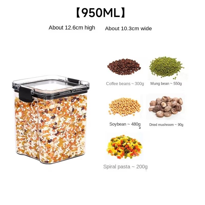 5-Piece Stackable Airtight Food Storage Jar Set for Kitchen Pantry Organization