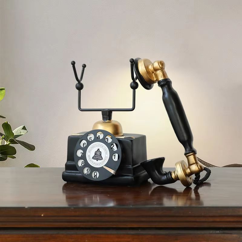 Vintage Retro Telephone Decor Classic Aged Style Home Ornament