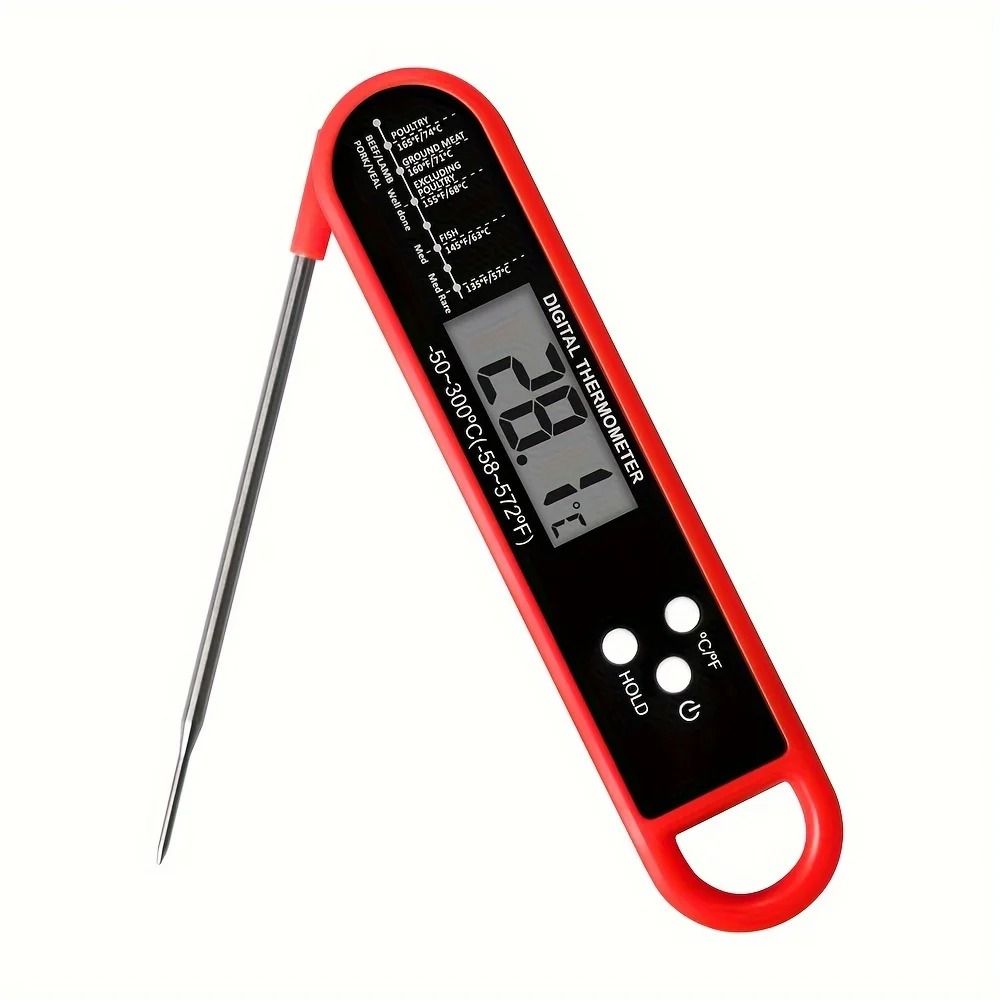 Professional Instant Read Meat Thermometer Digital Waterproof with Backlight for BBQ and Kitchen