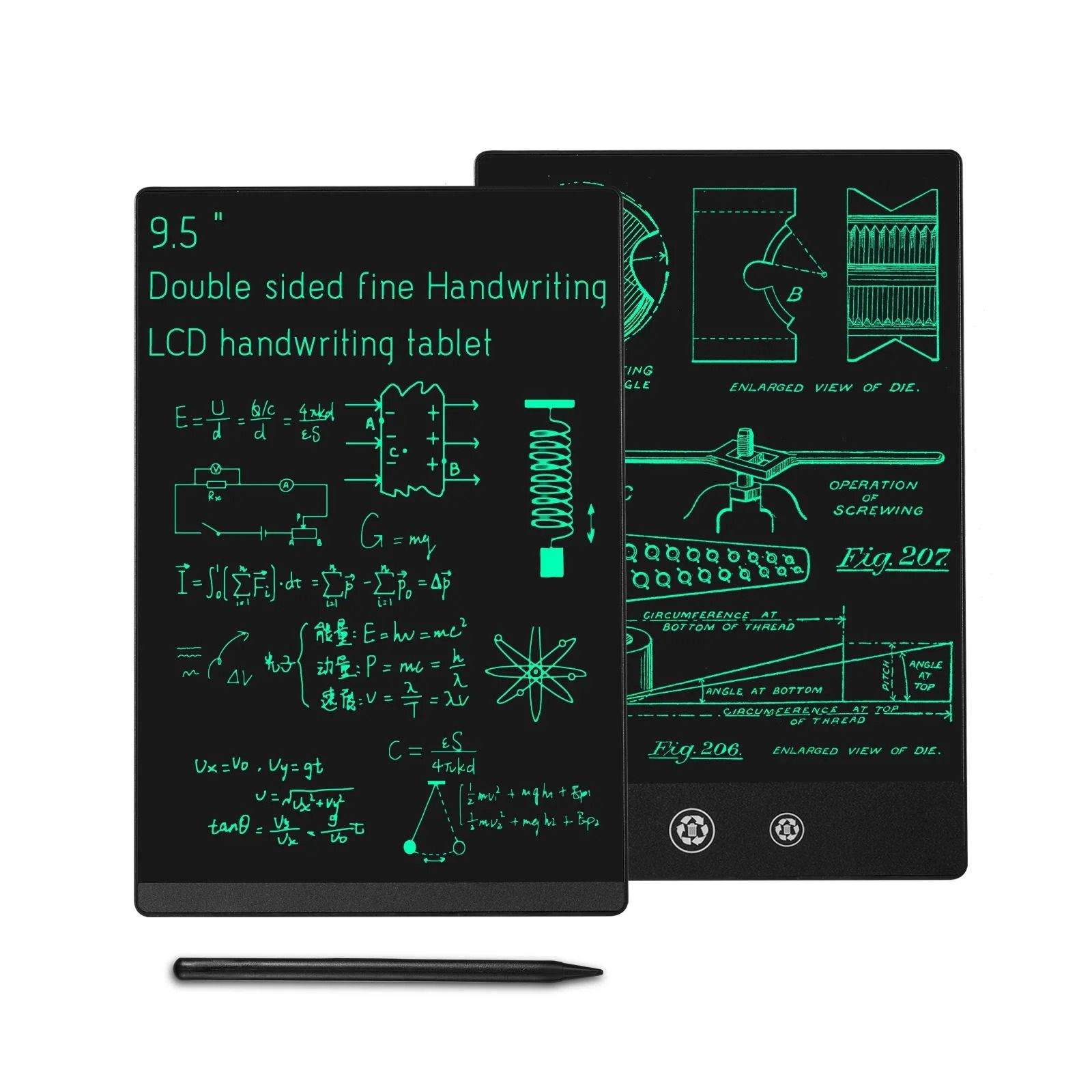 9.5 Inch LCD Writing Tablet with Superfine Drawing Screen for Kids and Everyday Notes