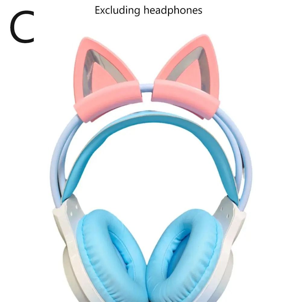 Silicone Cat Ear Headphone Accessories Cute Gaming Headset Decoration Attachment