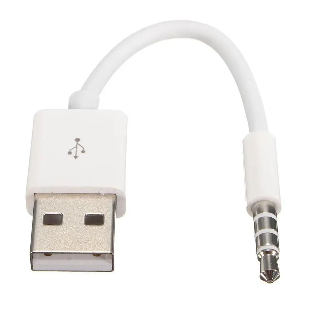 USB 3.5mm Sync Charger Cable for iPod Shuffle 3rd 4th Gen Data Audio Adapter