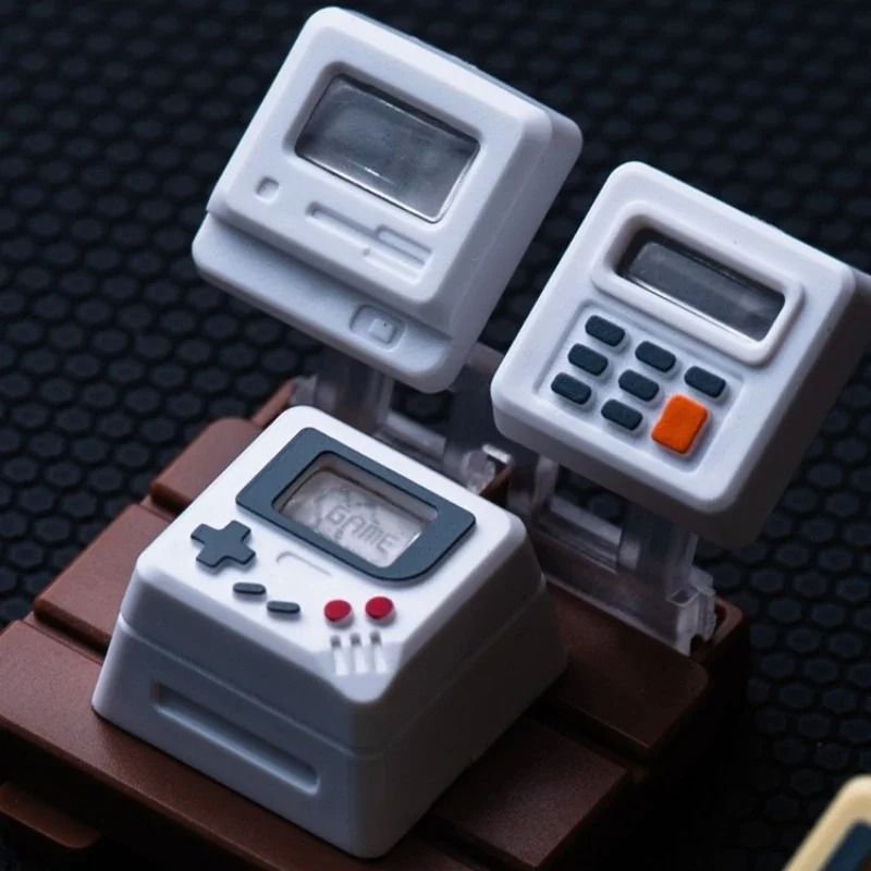 K-04 Retro Transparent Game Console Keycaps 3-in-1 Custom Mechanical Keyboard Set