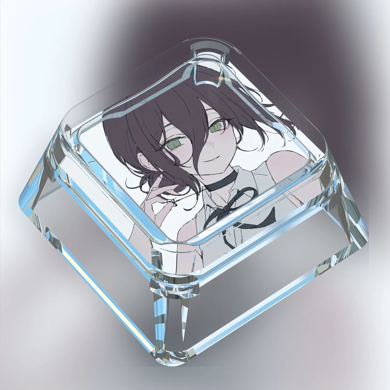 Chainsaw Man Reze Anime Keycap Cute 1U Custom Mechanical Keyboard Keycap