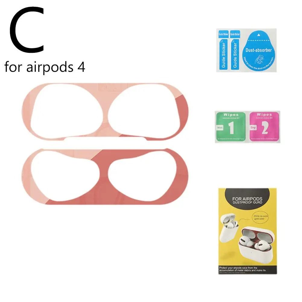 AirPods 4 Metal Dust Guard Stickers – Anti-Dust Protective Cover for Charging Case