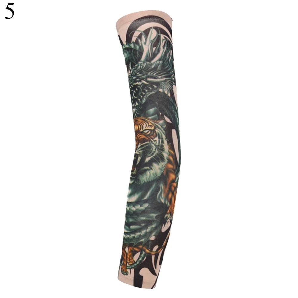 Floral UV Protection Tattoo Arm Sleeves for Cycling, Running & Outdoor Sports