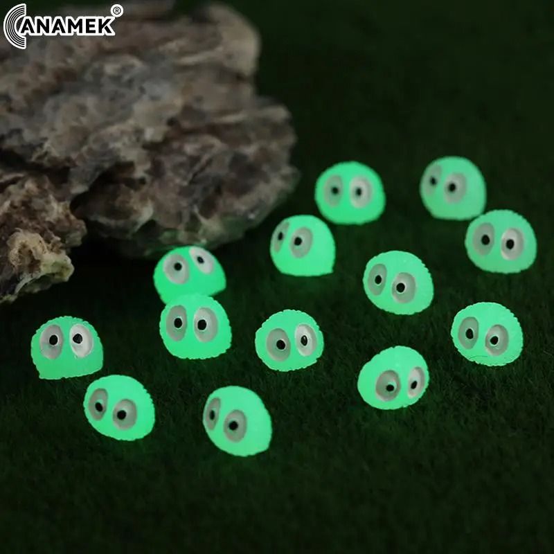 10PCS Glow-in-the-Dark Dust Elf Miniature Ornaments for Kawaii Room & Fairy Garden Decor