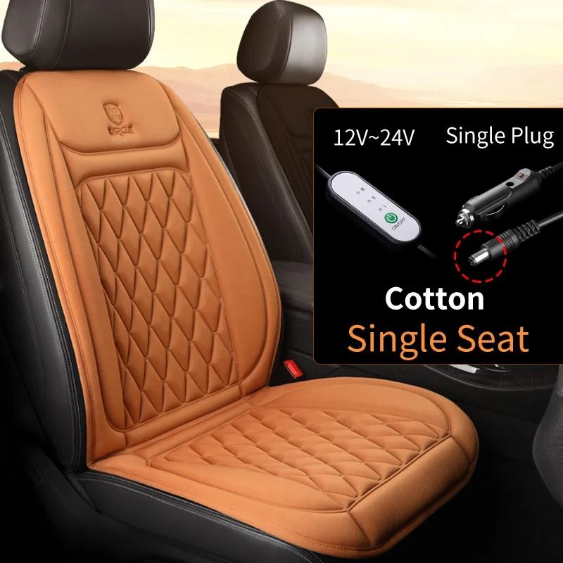 12V-24V Fast Heating Car Seat Cover with Flannel Winter Seat Warmer