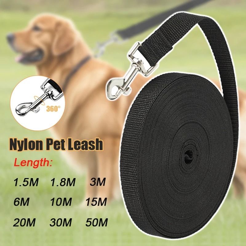 Nylon Long Training Dog Leash for Small & Large Dogs